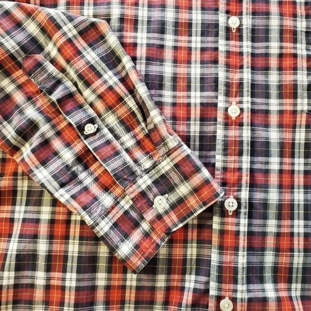 J. Crew 2-ply 100% Cotton Plaid Shirt
